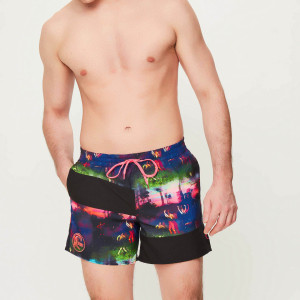 O'Neill - Short de bain Re-Issue noir/rose/vert XL