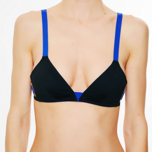 La Perla - Haut de maillot de bain triangle Ryder noir/cobalt 90 B