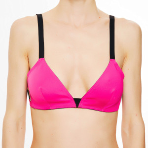 La Perla - Haut de maillot de bain triangle Ryder fuchsia/noir 85 C