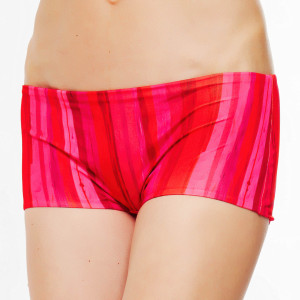 La Perla - Bas de maillot de bain shorty Summer Stripe rouge/rose 44