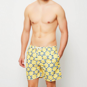 Flavio Swimwear - Short de bain Lemons jaune/bleu/blanc S
