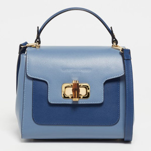Christian Laurier - Sac à main en Cuir Tia bleu clair -  28x22x11 cm OS