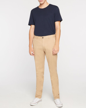 Scotch & Soda - Pantalon Slim Fit Stuart Garment Die Twill beige clair T.34/L34