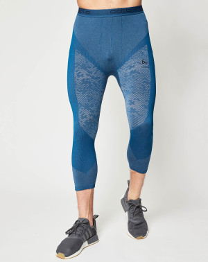 Odlo - Collant technique 3/4 Blackcomb Evolution Warm bleu opale/noir S