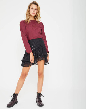 Petite Mendigote - Blouse Baba bordeaux S