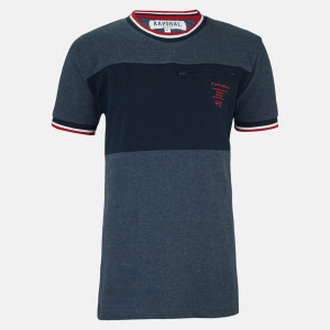 Kaporal 5 - T-Shirt en Coton mélangé Manches Courtes bleu marine 10 A