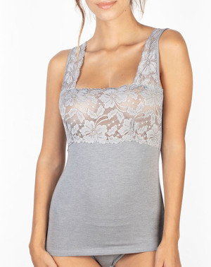 Mare - Débardeur Valérie en Micromodal gris clair XL