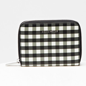 Coccinelle - Petit compagnon en Cuir Tassel Vichy noir/blanc 12.5x9 cm OS