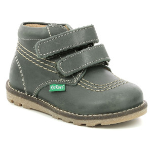 Kickers - Bottillons en Cuir Nonomatic kaki 19