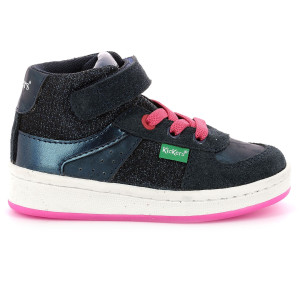 Kickers - Sneakers Bilbon Bb Mid marine bleu/glitter 21
