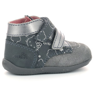 Kickers - Bottillons en Cuir Bonkro-2 gris argenté 18
