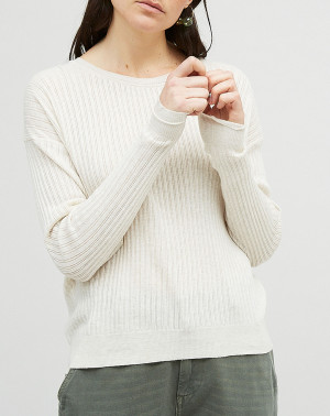 Chloé Stora - Pull fin en Laine mélangée Samuel écru 3