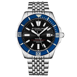 Stuhrling - Montre Homme en Acier Automatique Depthmaster argentée OS