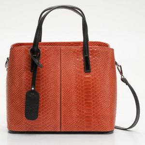 Victor & Hugo - Sac à main en Cuir Rafa orange foncé - 32x25x13.5 cm OS