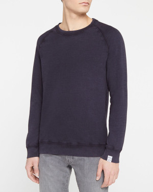 Replay - Sweat 100% Coton Bio délavé essential bleu marine S
