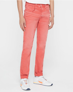 Replay - Pantalon Slim bull denim rouge T.34/L34