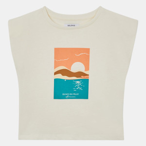 Galeries Lafayette & Kids - T-Shirt en Coton Mime écru 12 A