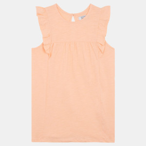 Galeries Lafayette & Kids - Top en Coton biologique Mamour à volants saumon 12 A