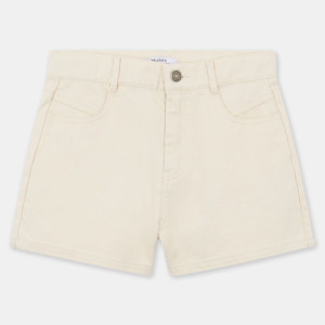 Galeries Lafayette & Kids - Short en Coton Moona taille haute écru 10 A