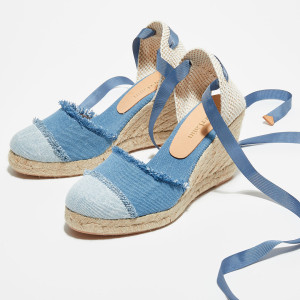 Quartier Latin - Espadrilles en Textile denim clair - Talon 8.5 cm 36