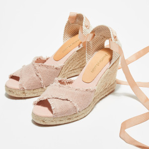 Quartier Latin - Sandales compensées rose pâle - Talon 8.5 cm 41