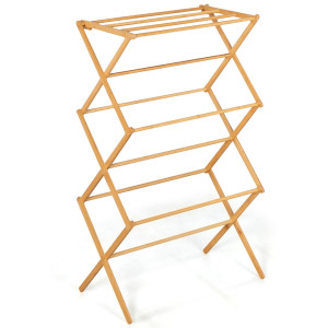 Idomya - Séchoir Bambou bois - 63.5x36.5x106.5 cm OS