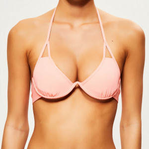 Seafolly - Haut de Maillot triangle armaturé  pêche 36