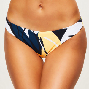 Seafolly - Bas de Maillot imprimé bleu/jaune/blanc 44