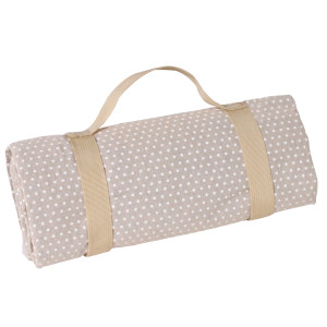 Les Jardins de la Comtesse - Nappe à pois beige/blanc - 140x140 cm OS