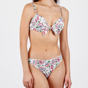 Admas - Maillot de bain 2 Pièces push-up Manila blanc/rose 42