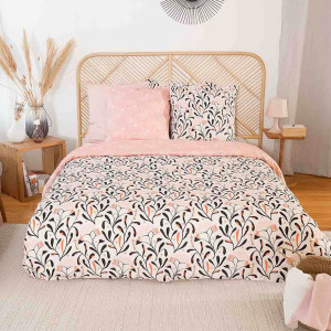 My Home Collection - Parure housse de couette Joy rose 260x240 cm