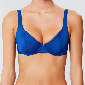 Laura By Janine Robin - Haut de maillot soft armatures bleu nuit T.90B/C