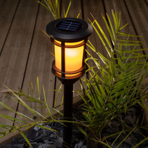 Galix - Lanterne solaire effet flamme naturelle - 64/53x13.4 cm OS