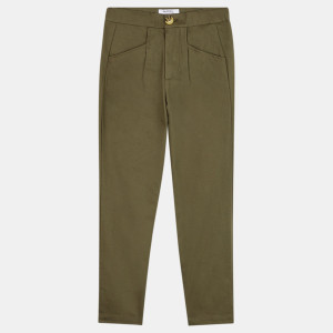 Galeries Lafayette & Kids - Pantalon ajusté en Coton vert kaki 10 A