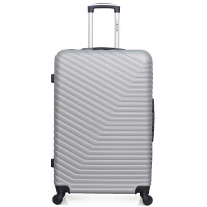 Wave Paris - Valise Long Séjour 4 roues simples Lena  75 cm grise OS