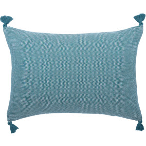 Febronie - Housse de coussin Stockholm bleu pétrole 60x40 cm