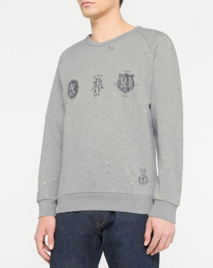 Replay - Sweat Cn Destroy gris XL