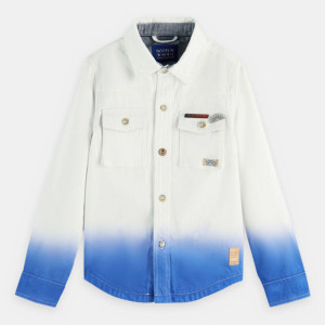 Scotch & Soda - Surchemise en Toile de coton motif tie & dye blanc/bleu 12 A