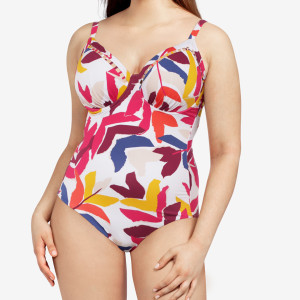Chantelle - Maillot de bain 1 Pièce enveloppant Native Summer imprimé multicolore 95 E