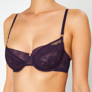 Huit - Soutien-gorge avec armatures en Soie mélangée Swing Time violet 95 F