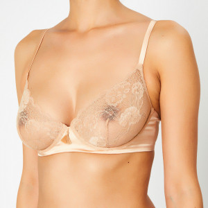 Huit - Soutien-gorge avec armatures en Soie mélangée Gone With The Wing nude 85 F