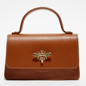 Christian Laurier - Sac à Main en Cuir Lily camel - 19x13x7 cm OS