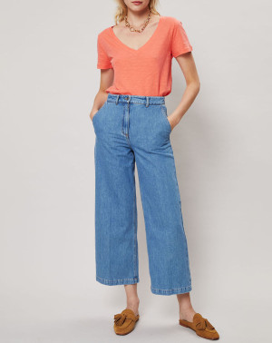 J.Crew - T-Shirt Soupir orange corail XS