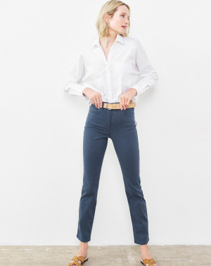 Caroll - Pantalon slim Sicilio aubergine 36