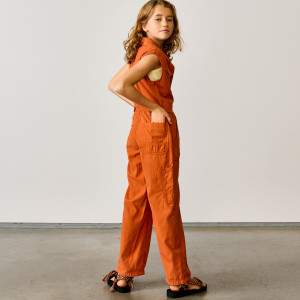 Bellerose - Combinaison Parole en Coton mélangé sans manches orange rouille 4 A