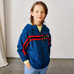 Bellerose - Veste coupe-vent légère Henrik à capuche bleu foncé 16 A