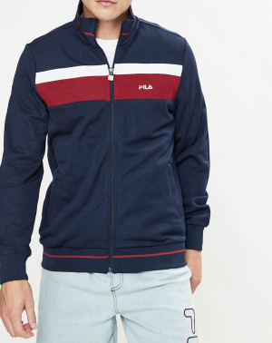 Fila - Sweat zippé Noel bleu marine XL