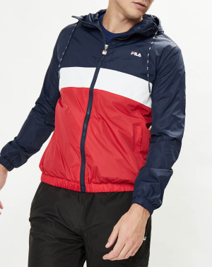 Fila - Veste zippée Bertalan marine/blanc/rouge XS