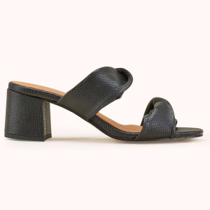 Cosmoparis - Mules Vonea vegan noires - Talon 6 cm 41