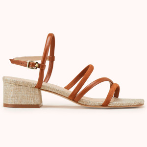 Cosmoparis - Sandales en Cuir Zimini cognac - Talon 5 cm 40